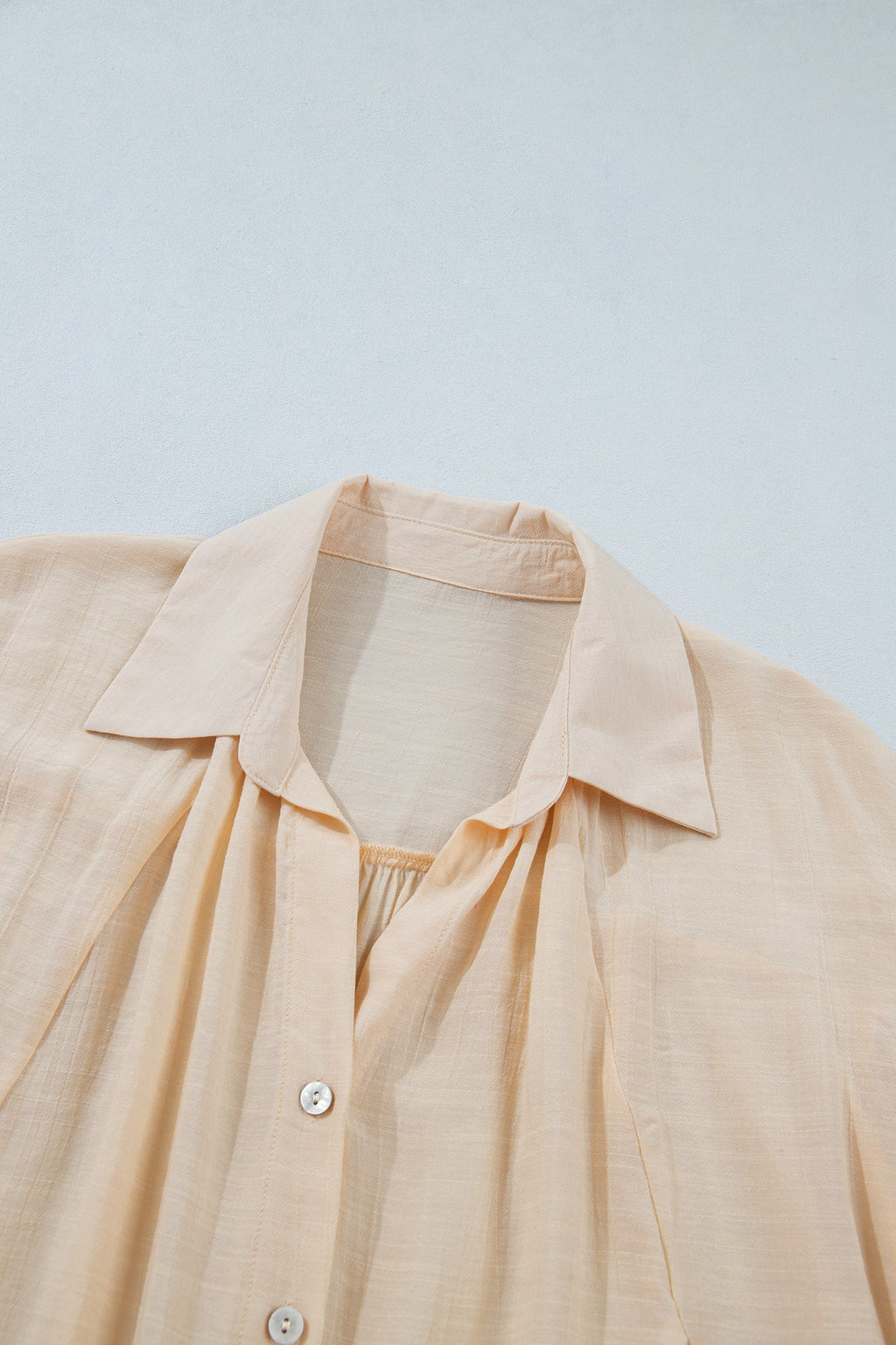 Sheer Lace Patchwork 3/4 Sleeve Flowy Shirt