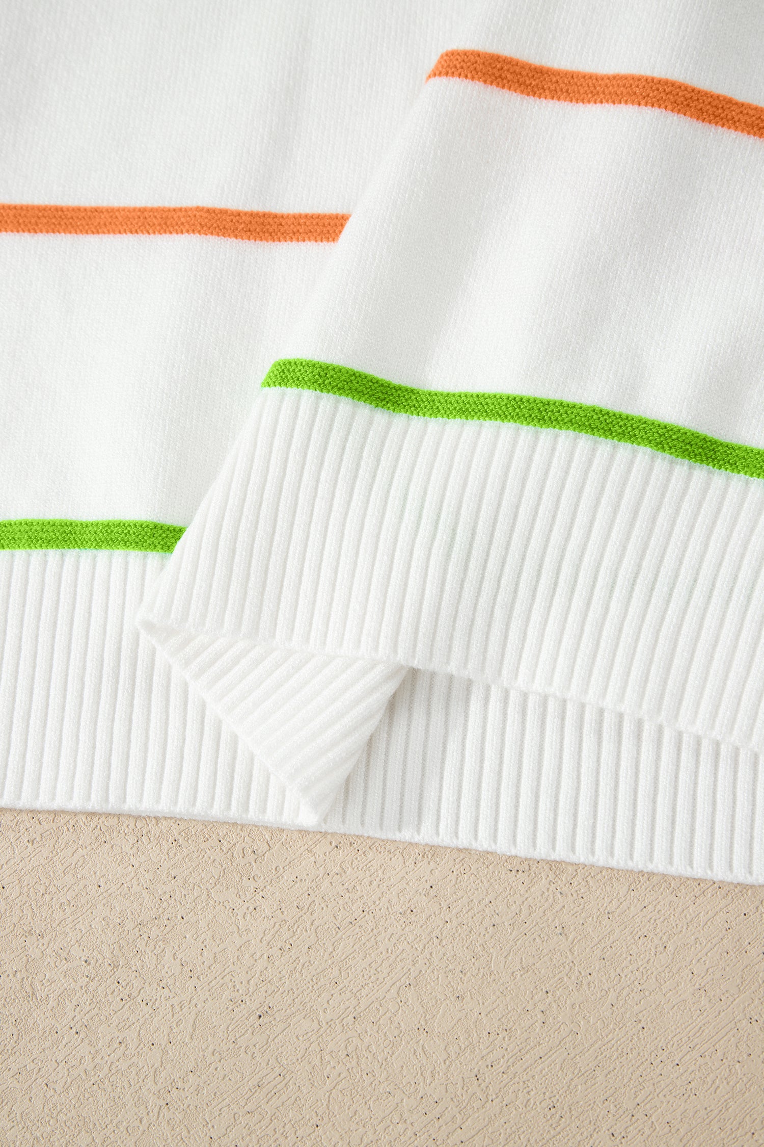 Stripe Round Neck Sleeveless Sweater Tank