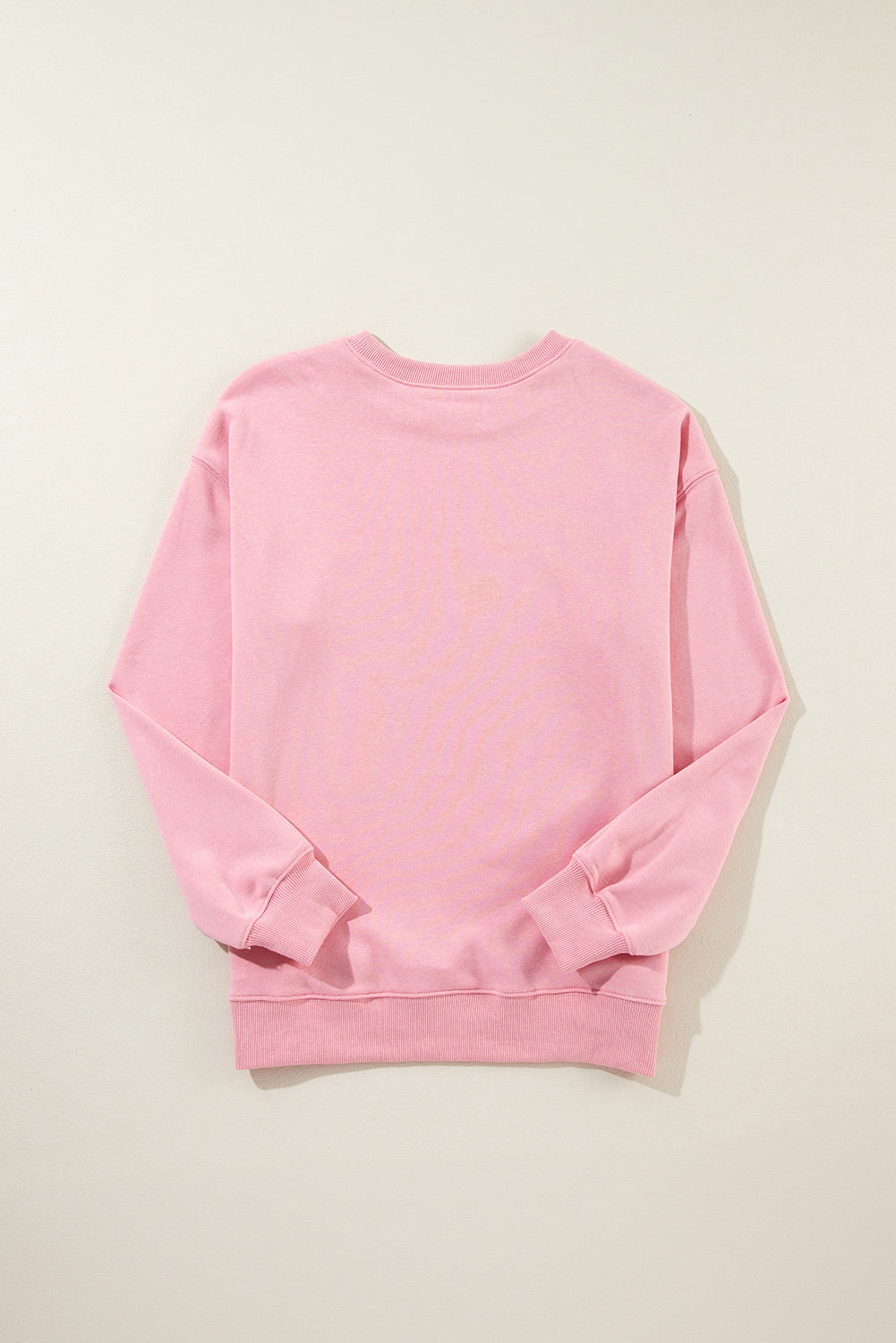 Solid Drop Shoulder Crewneck Pullover Sweatshirt