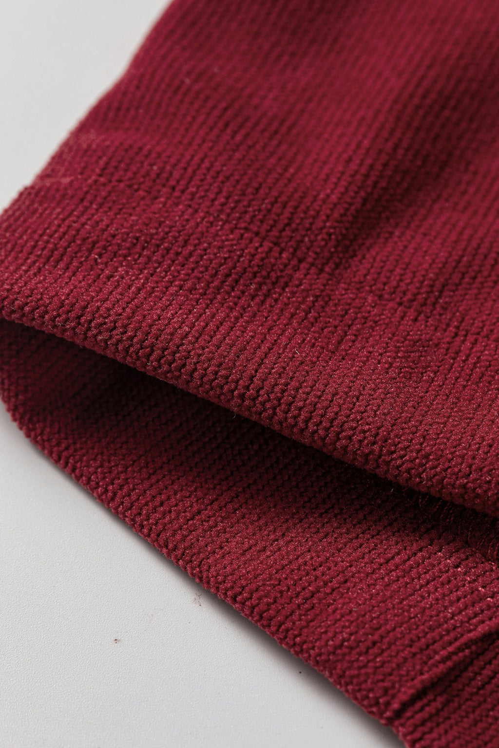 Corduroy Drawstring Waist Pleated Straight Leg Pants
