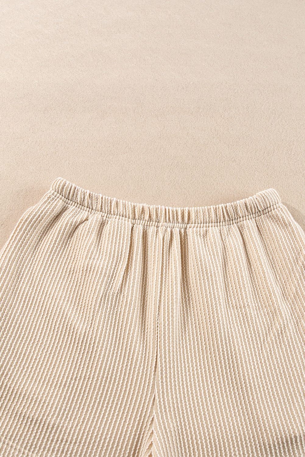 Corded Knit Long Sleeve Top and Shorts Set