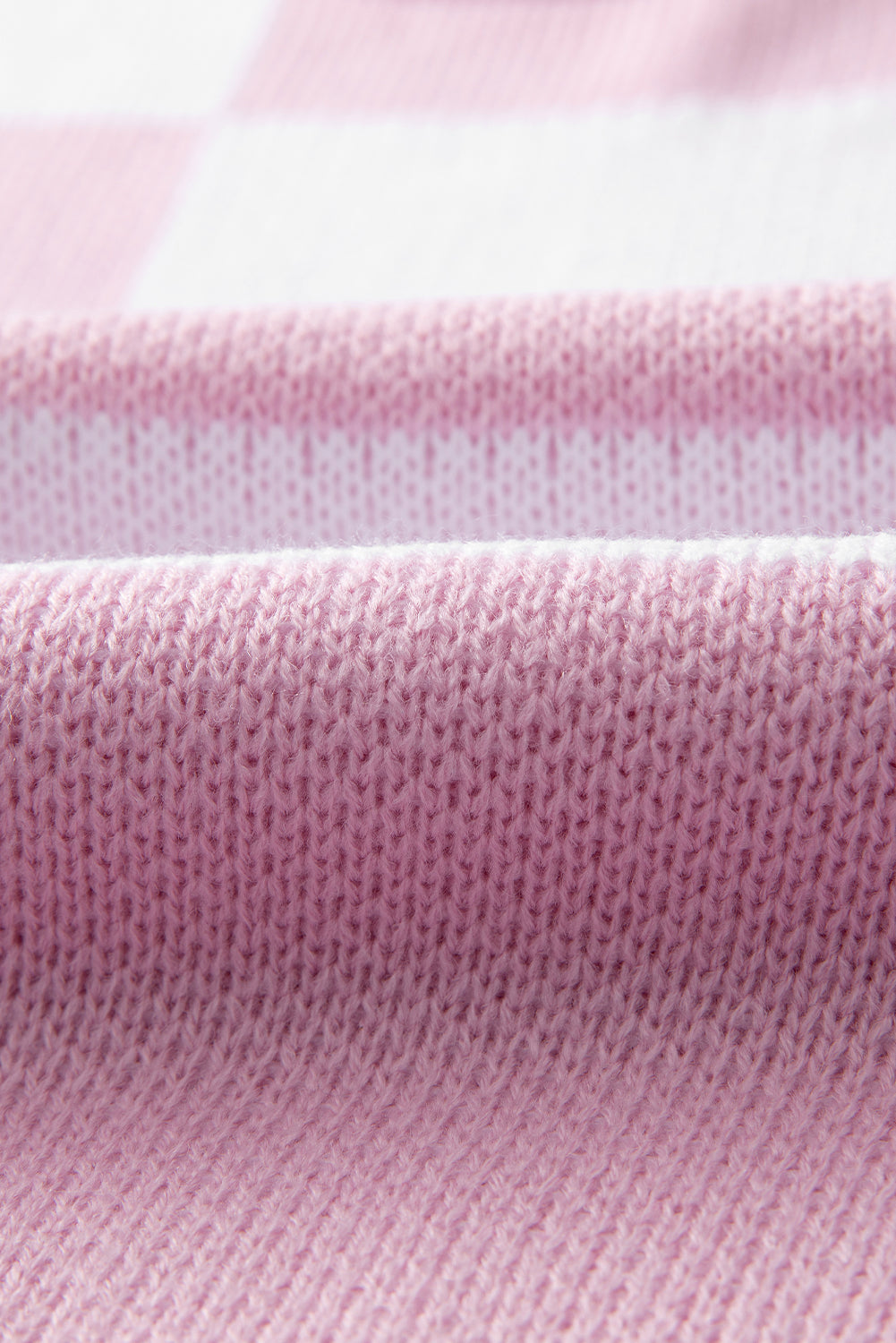 Checker Bishop Sleeve Sweater