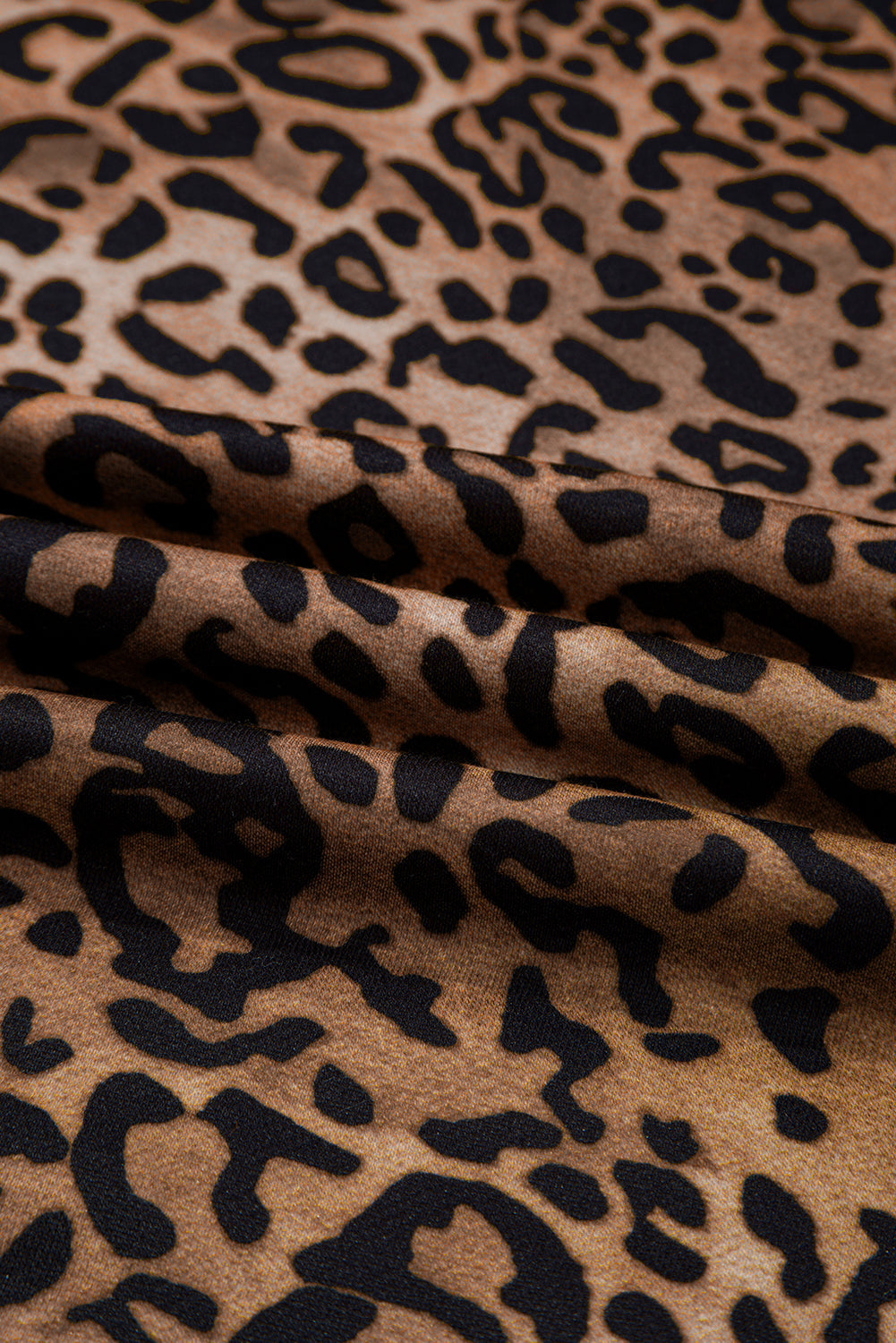 Leopard Contrast Trim Top and Pants Set