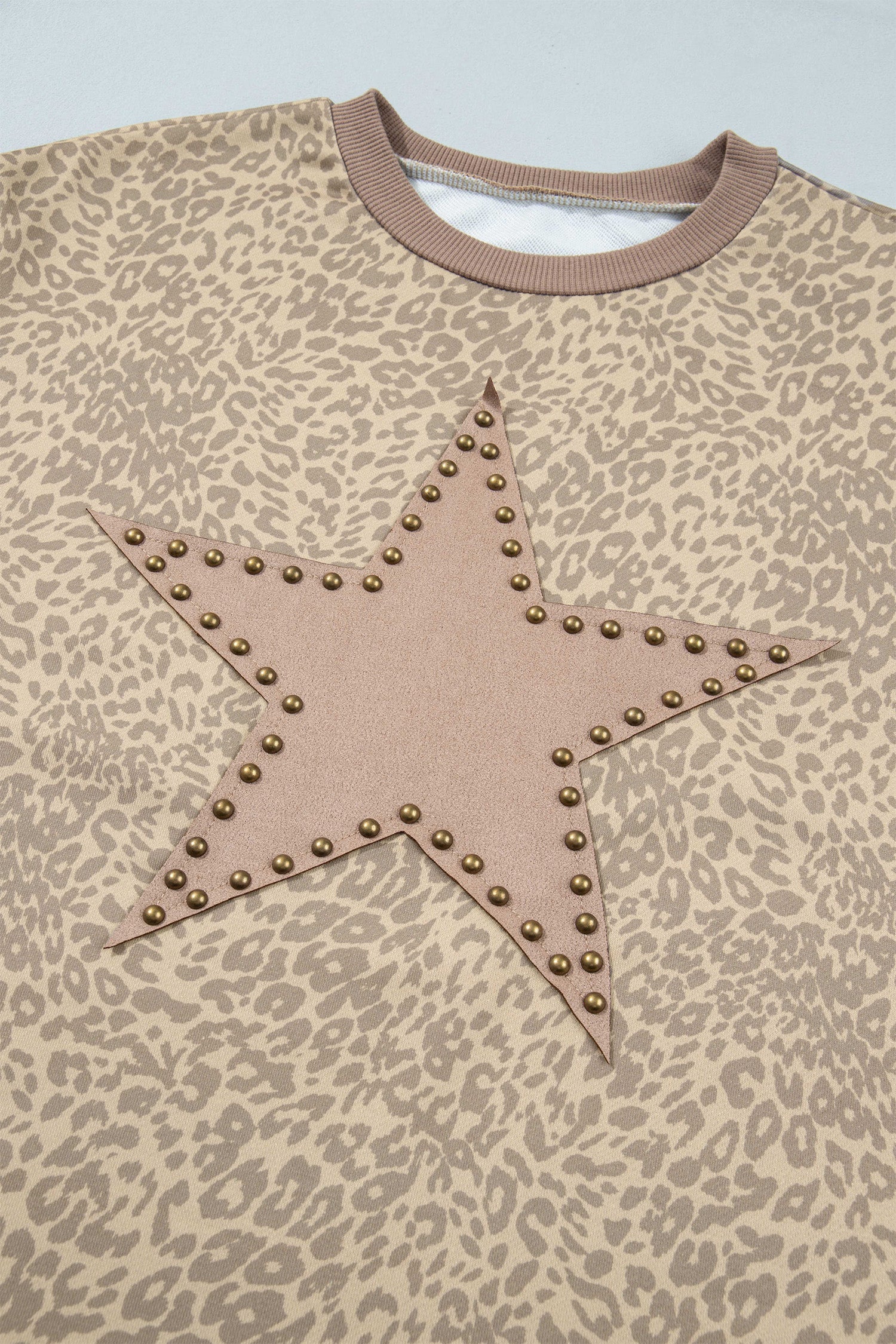 Leopard Star Patch Long Sleeve Top & Pants Set