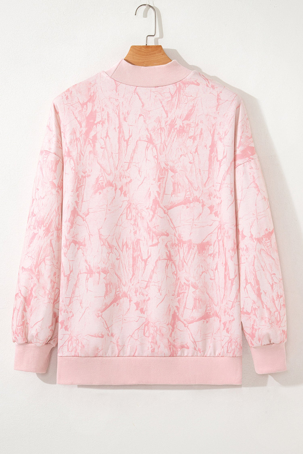 Camo Mock Neck Baggy Sweatshirt