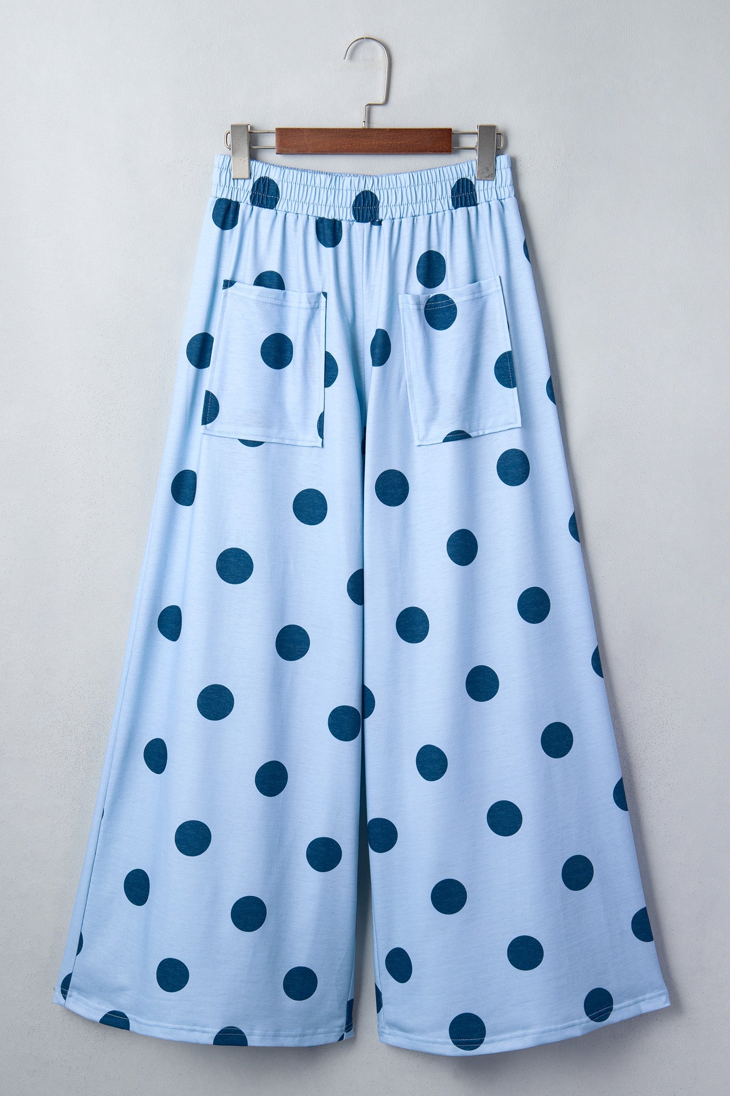 Polka Dot Wide Leg Elastic Waist Pants