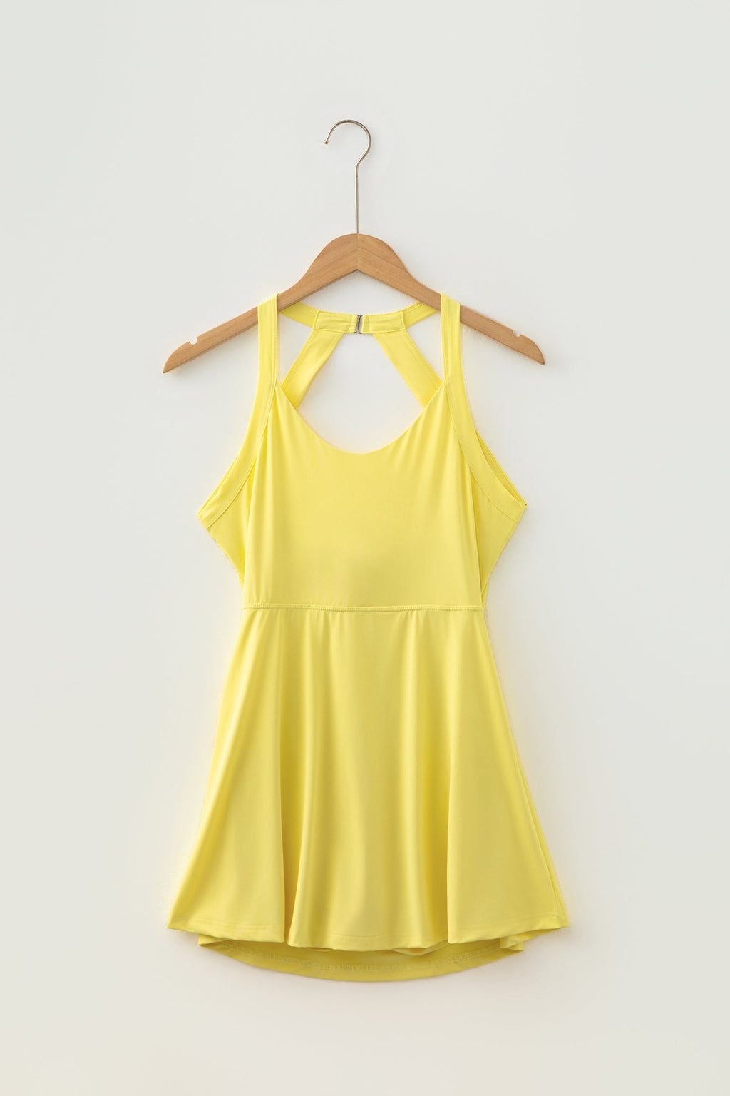 Solid Back Cutout Active Mini Dress
