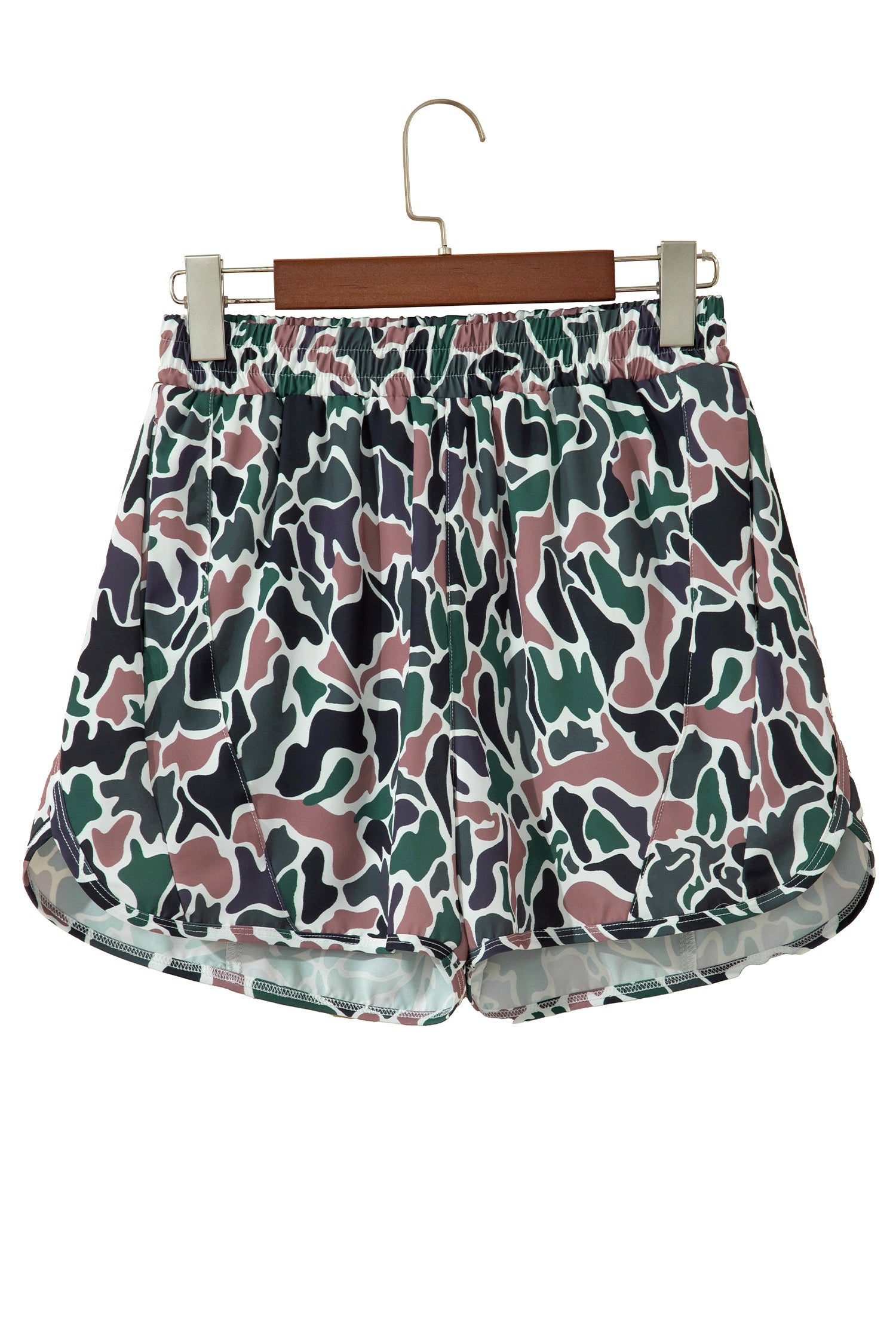 Camo High Waist Lined Athletic Shorts