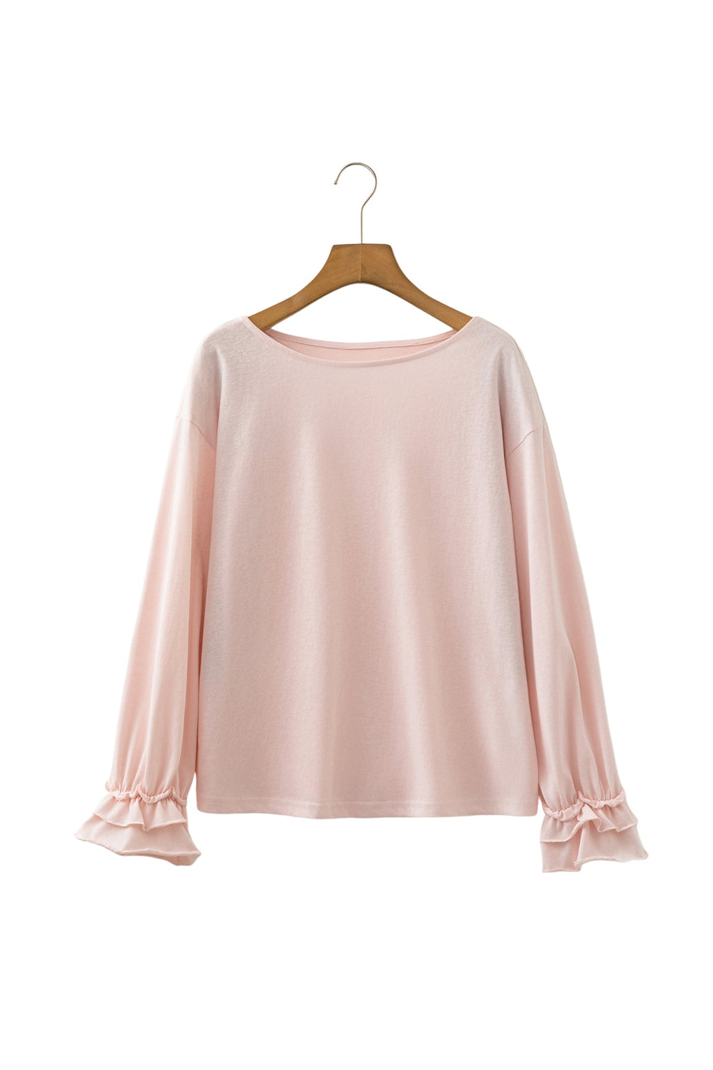 Ruffle Cuff Long Sleeve Elegant Top