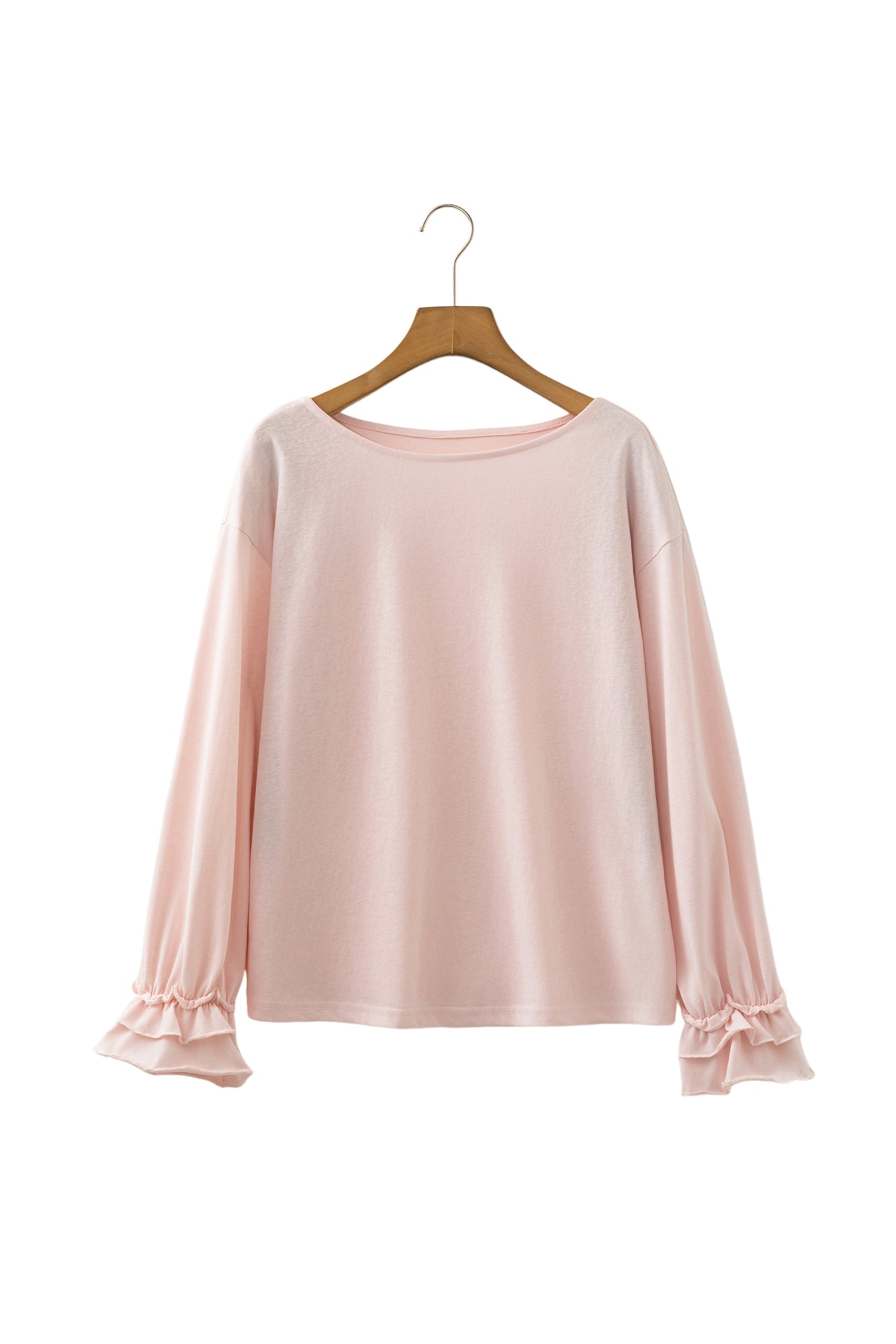 Ruffle Cuff Long Sleeve Elegant Top