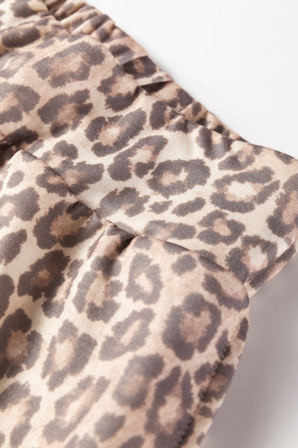 Leopard V-Neck Pullover & Wide-Waistband Skirt Set