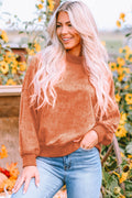 Mineral Wash Drop Shoulder Crewneck Sweatshirt