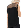 Ro & De Women's Sleeveless Sheer Lace Top