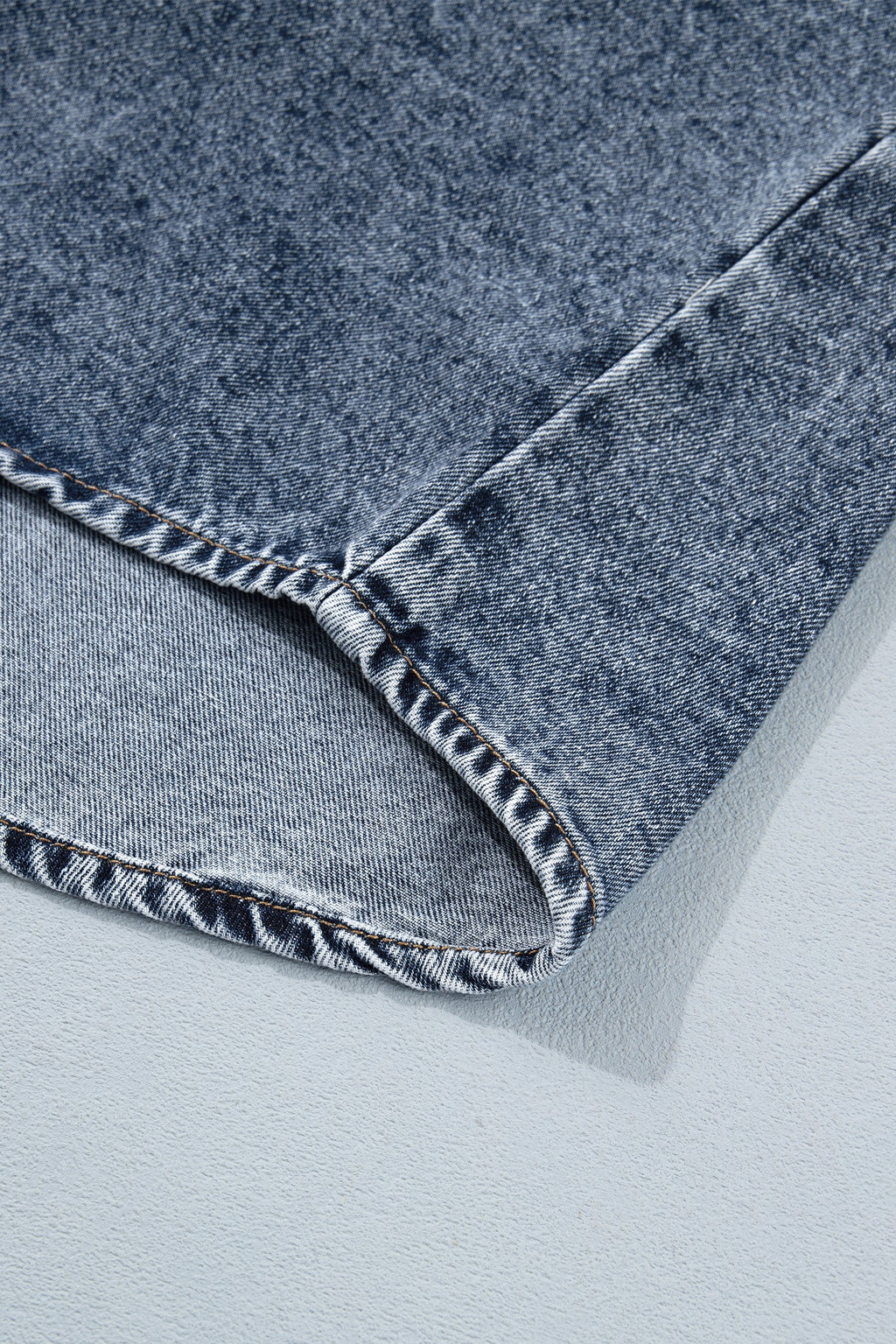 Western Solid Denim Buttoned Pocket Sleeveless Vest