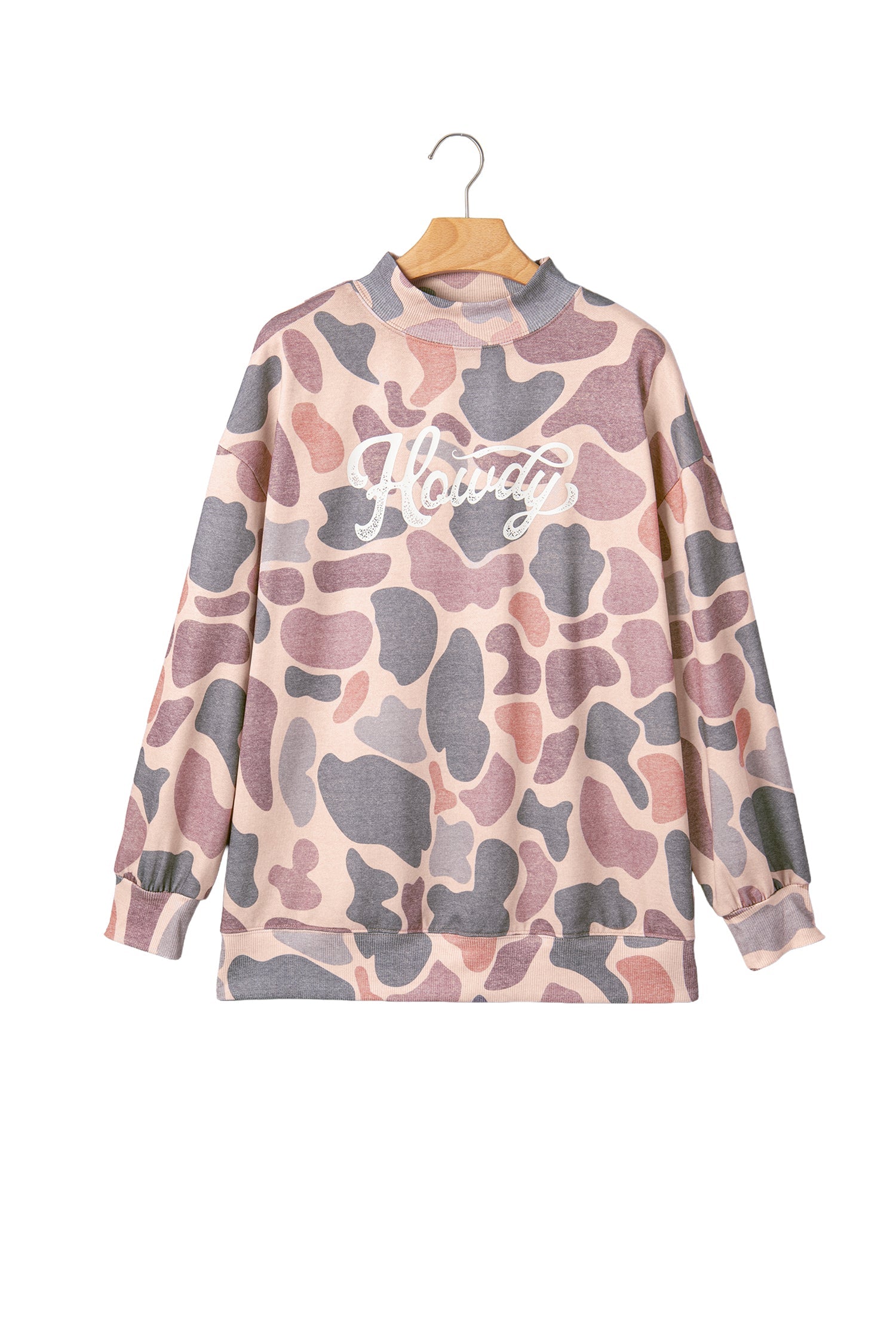 Western Howdy Camo Baggy Pullover Sweatshirt