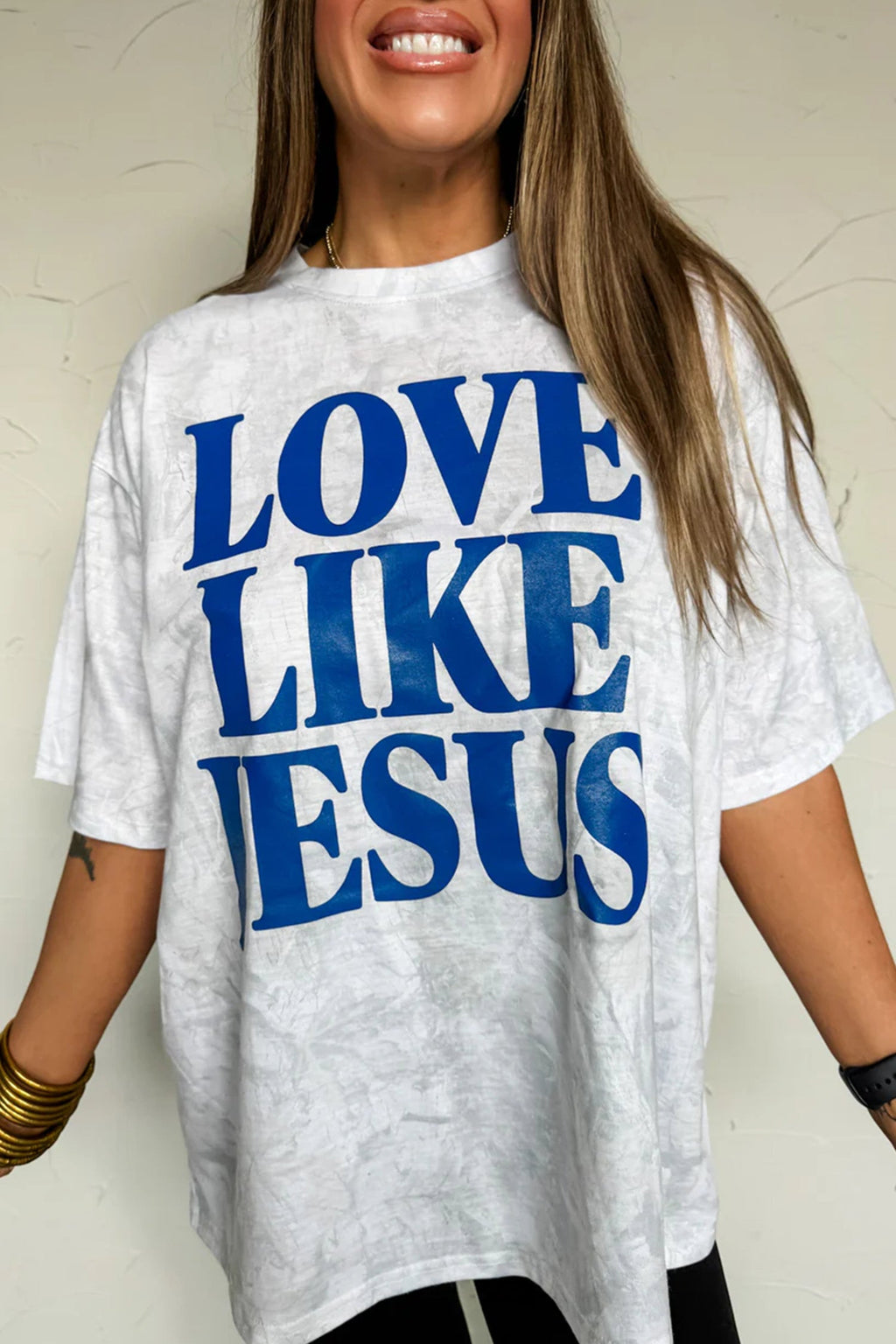 Love Like Jesus Camo Oversize Graphic T-Shirt