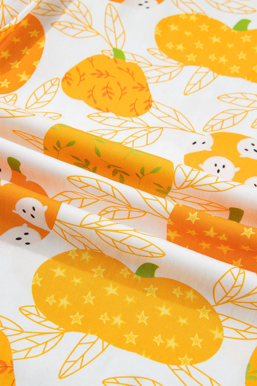 Pumpkin Polka Dot Trim Top & Pants Lounge Set