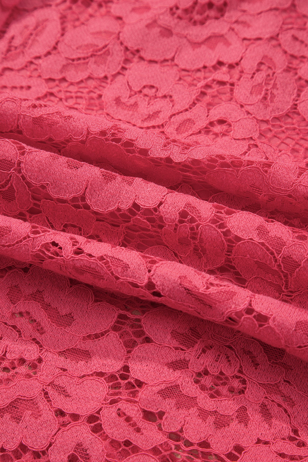 Floral Lace Zip Up V-Neck Smocked Waist Sleeveless Dress