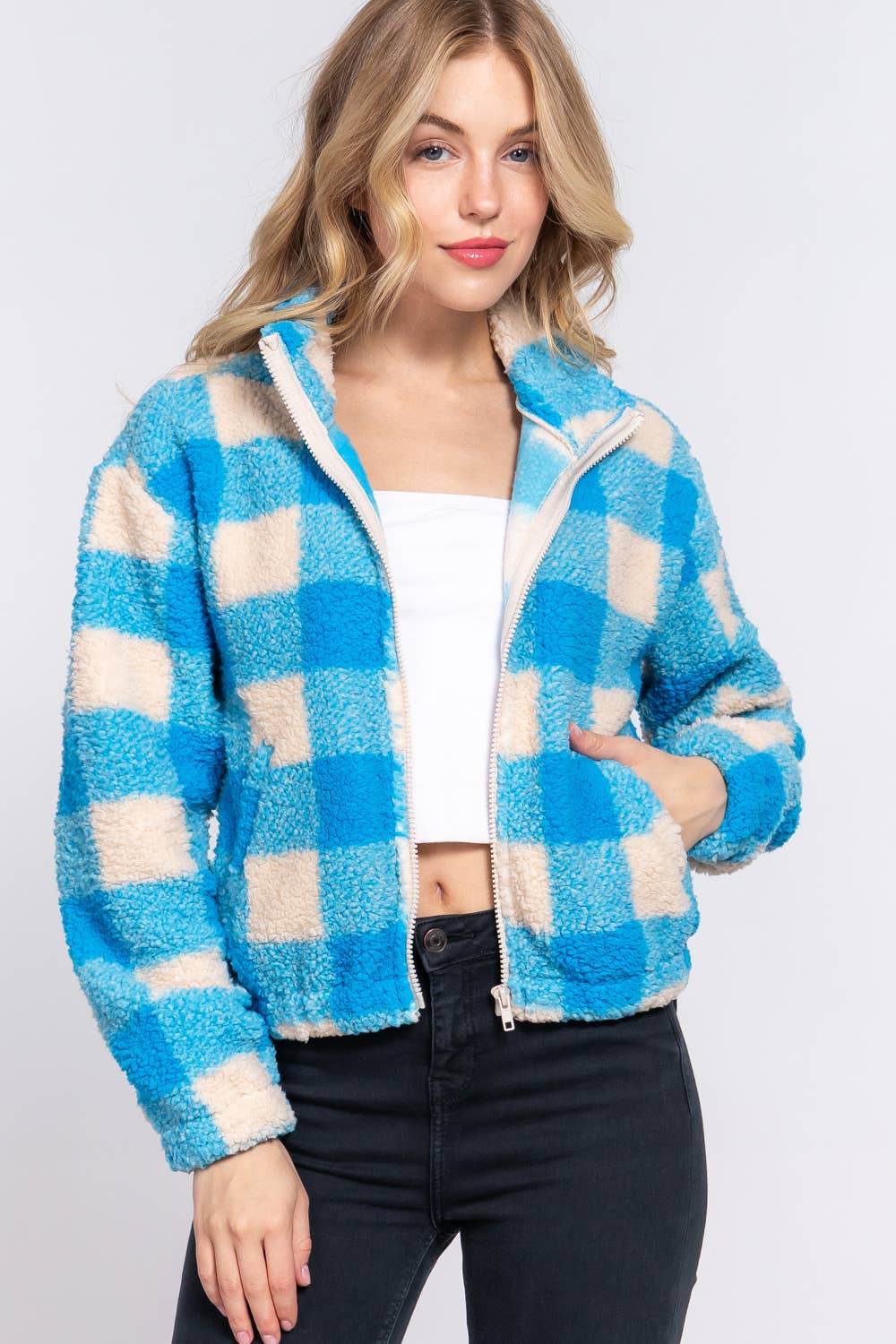 ',,,._ Faux fur Jacket: CAMEL-173616 / S