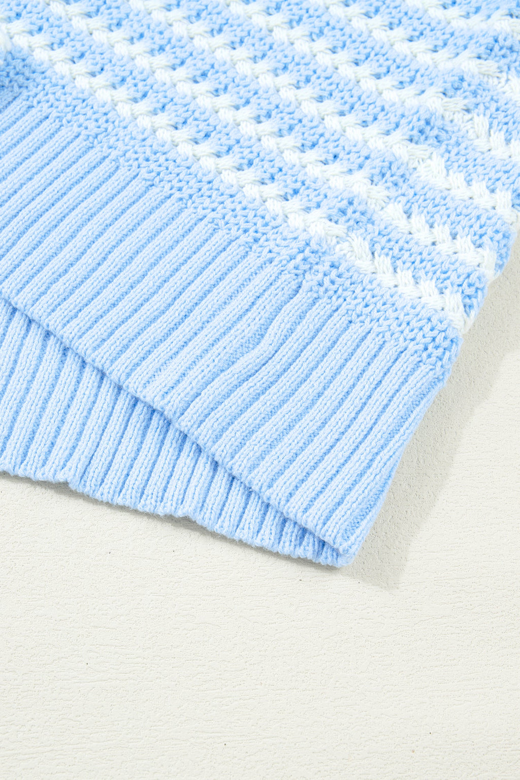 Stripe Bow Tie V-Neck Short Sleeve Sweater
