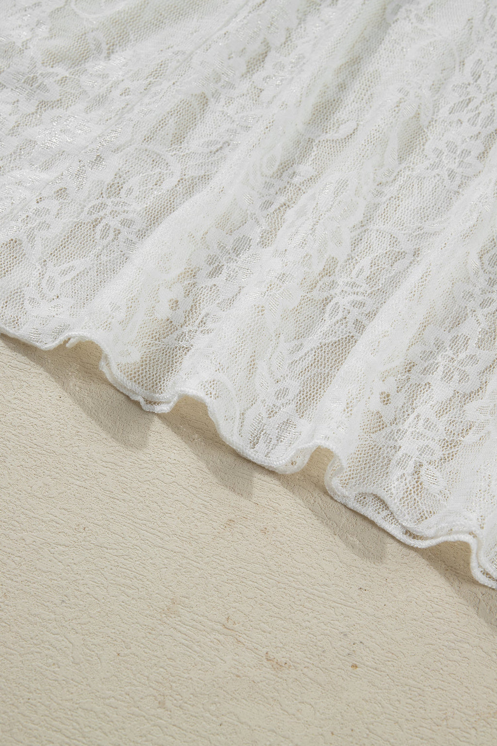 Floral Sheer Lace Flowy Maxi Skirt