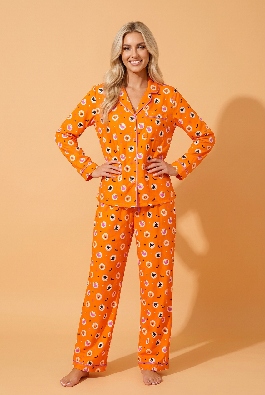 Halloween Long Sleeve Shirt & Pants Pajama Set