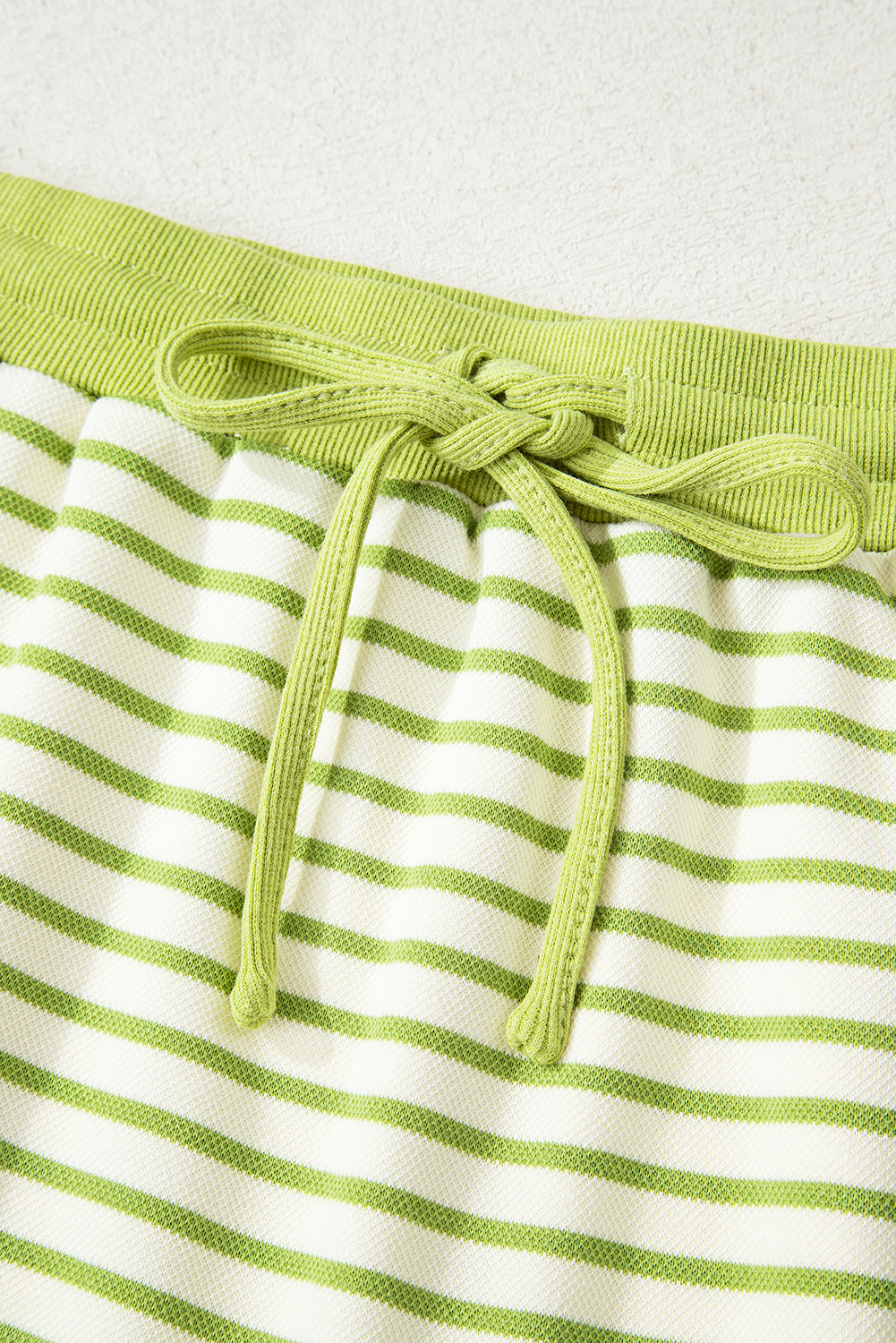 Stripe Collared V-Neck Pullover and Skort Set