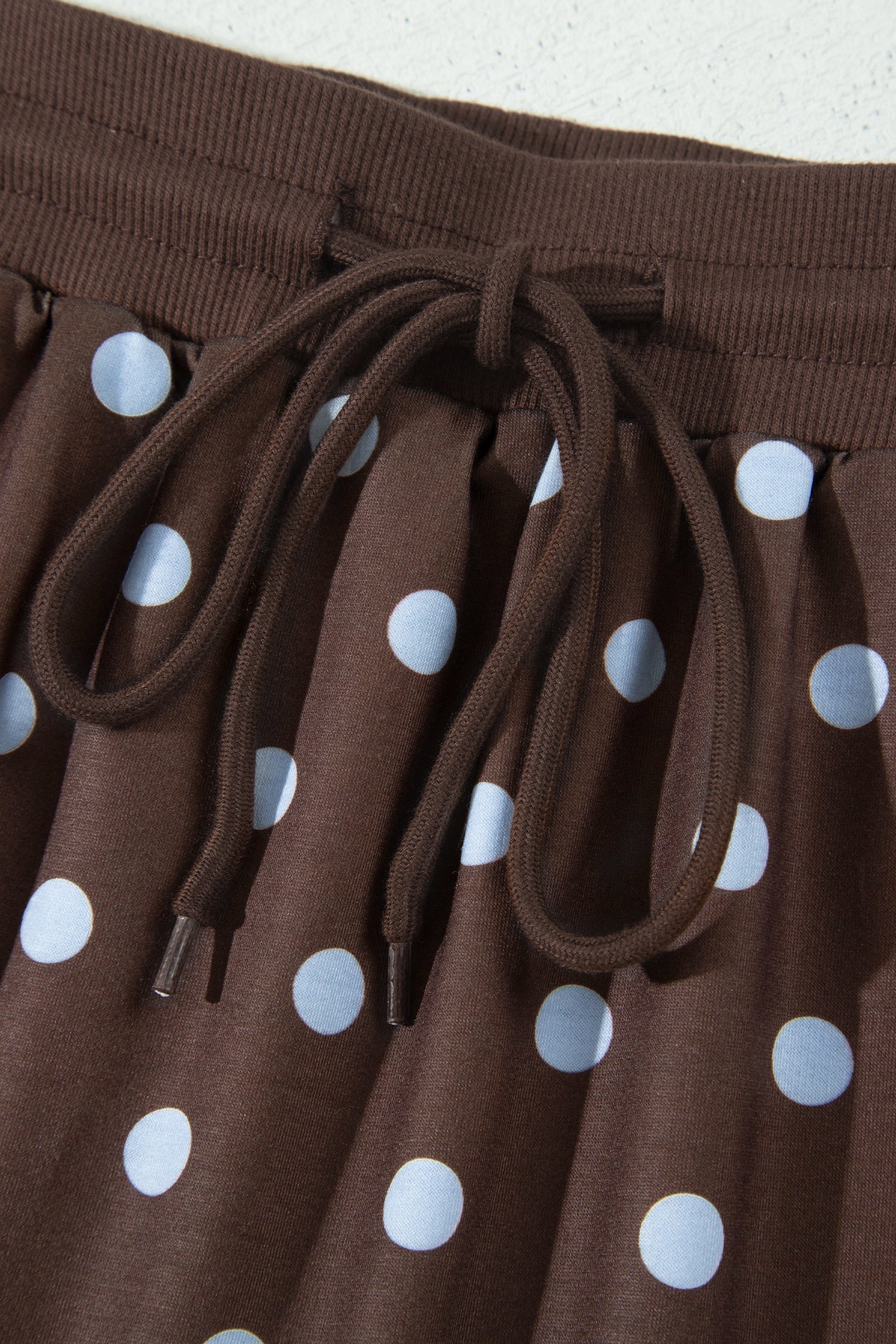 Polka Dot Long Sleeve Pullover & Bow Skort Set