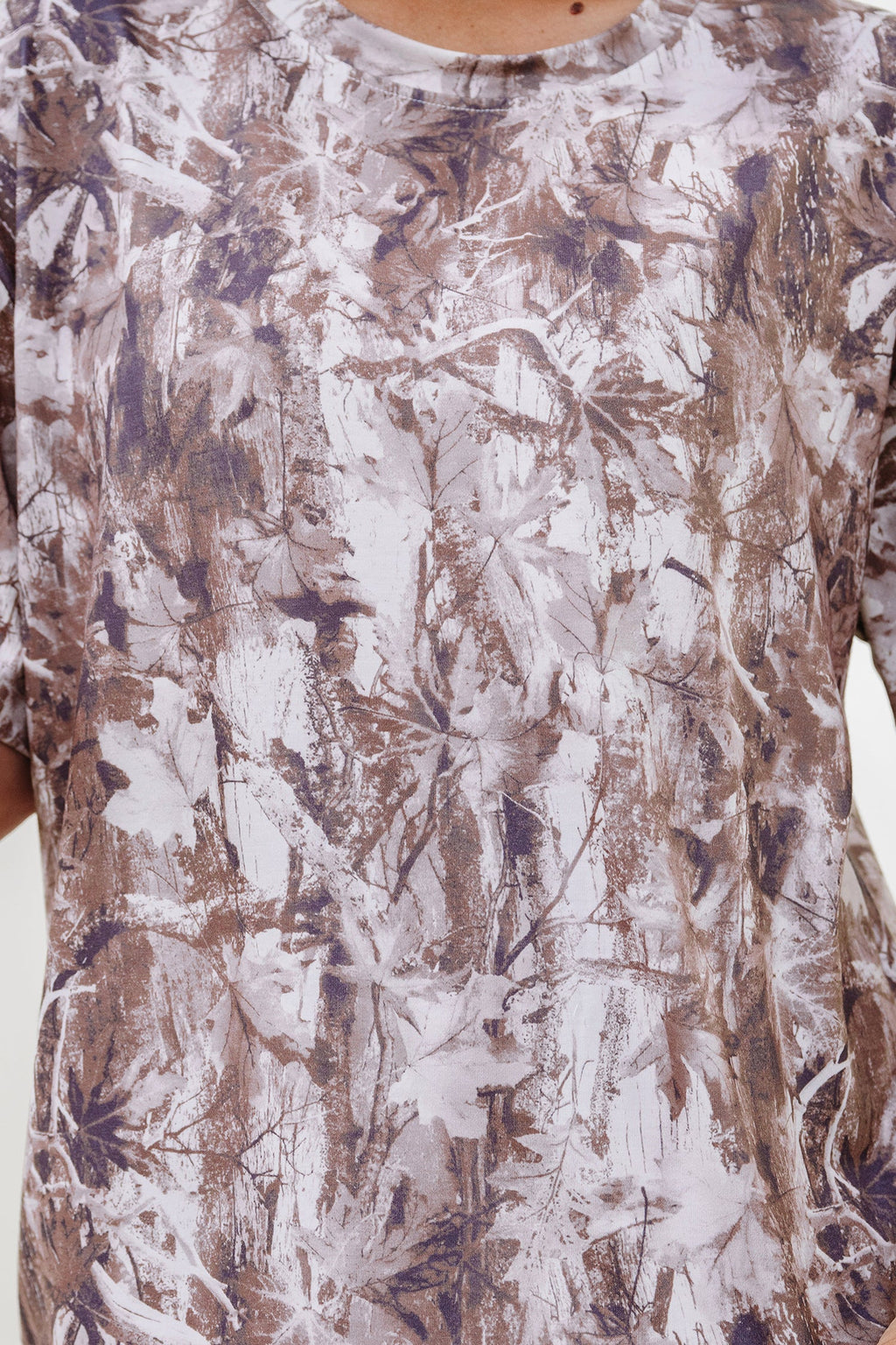 Camo Woodland Drop Shoulder Tunic Tee