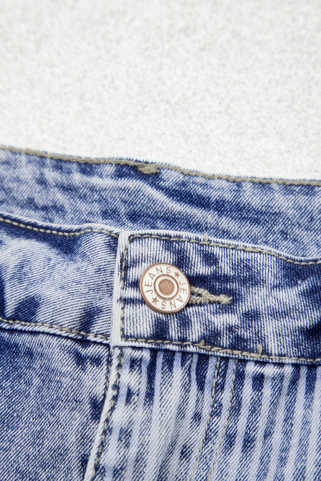 Stripe Denim Paisley Patchwork Raw Hem Shorts