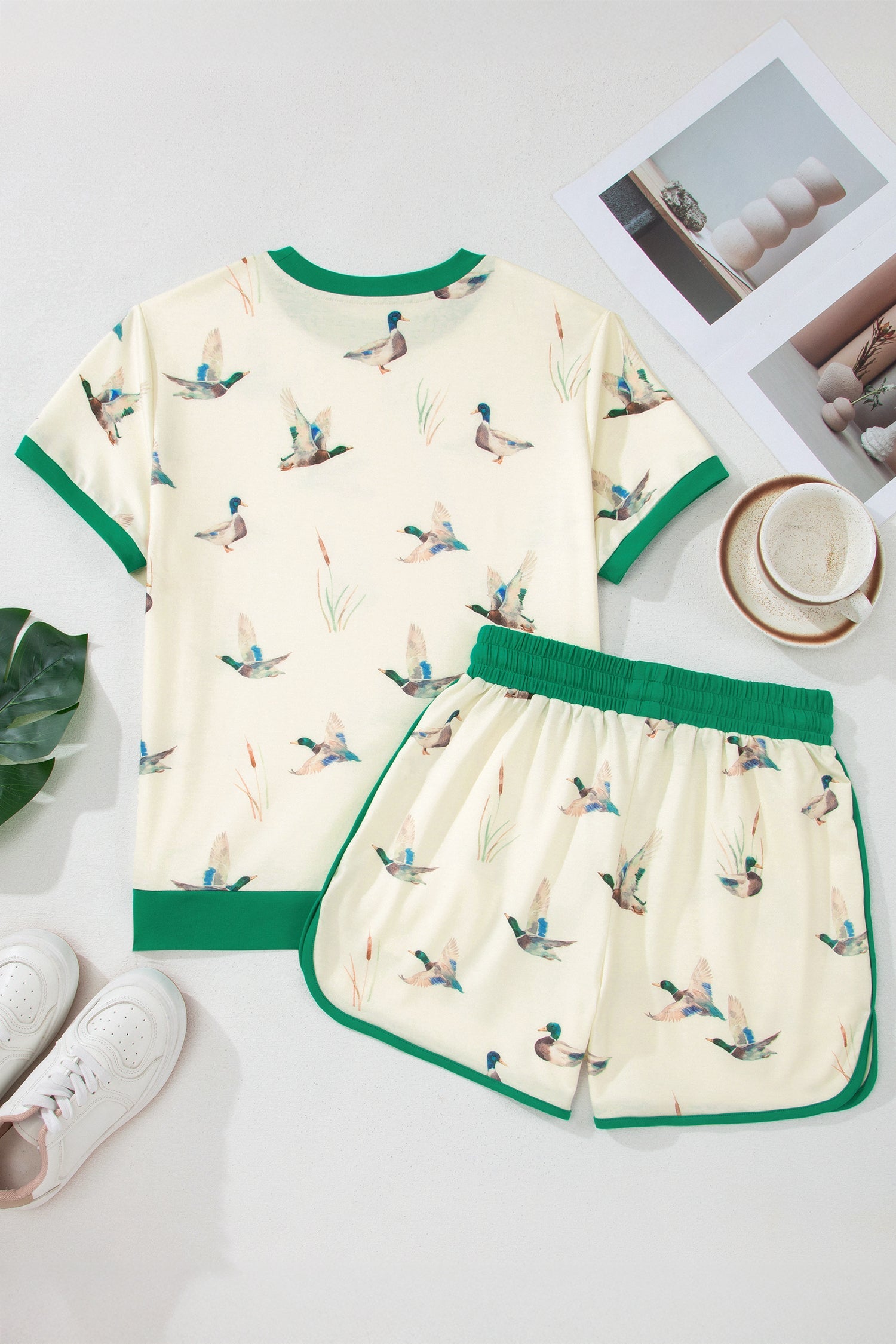 Mallard Colorblock Trim Short Sleeve & Short Set