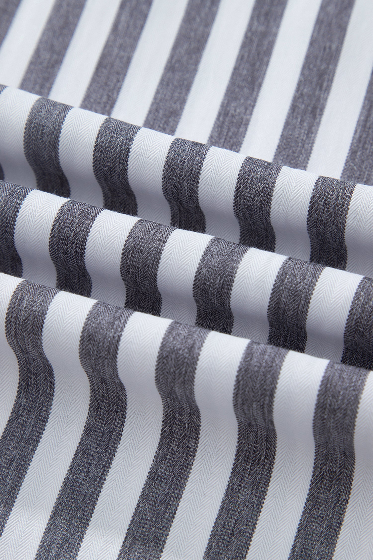 Stripe Shirred High Waist Wide Leg Pants