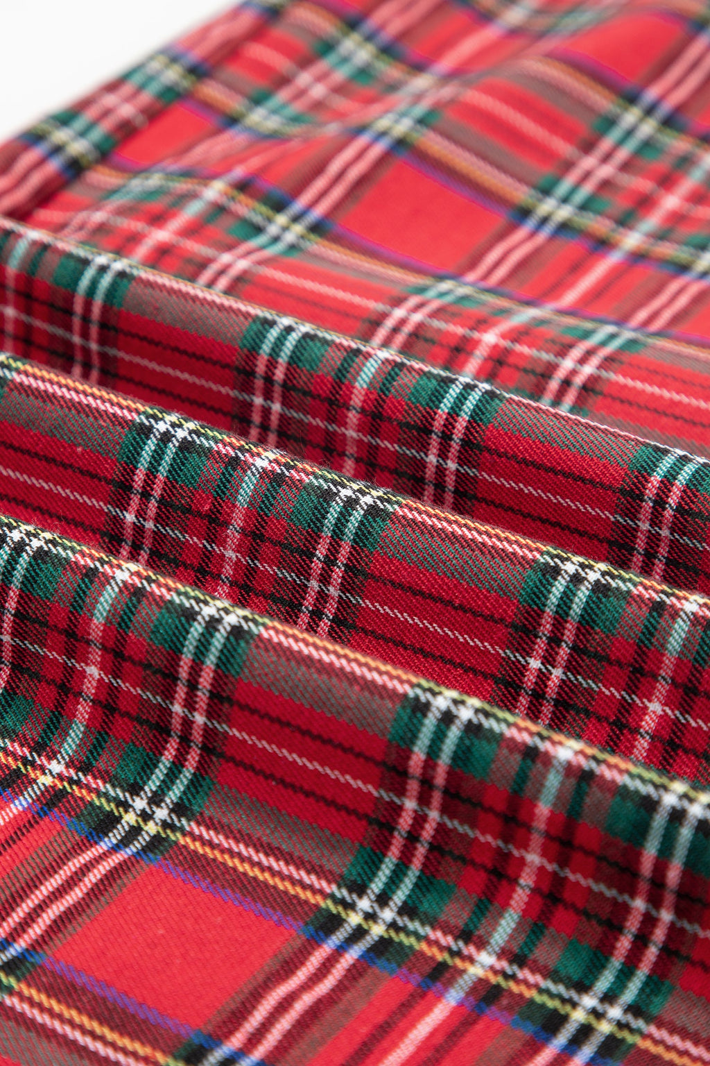 Plaid Pleated Elastic Waist Wide Leg Pants