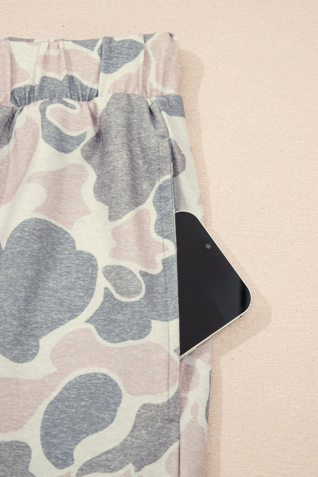 Plus Size Camo Top & Wide Leg Pants Set