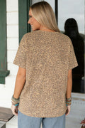 Leopard Retro Star Studded Short Sleeve Tee