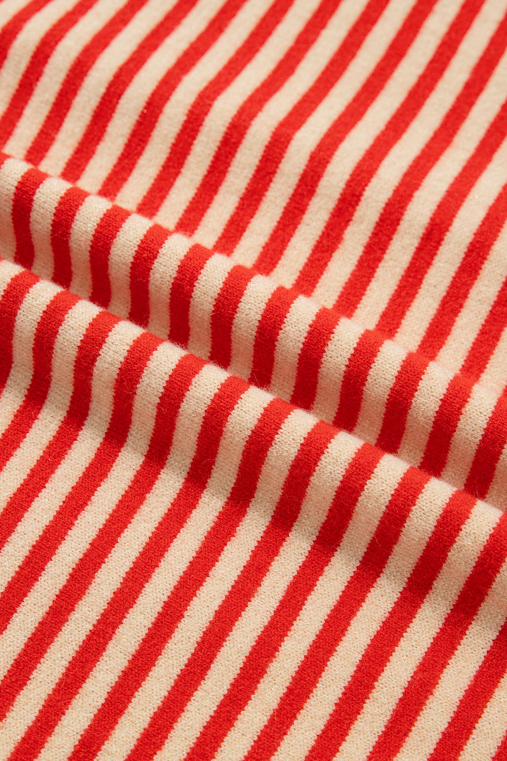 Stripe Button Collar Long Sleeve Knit Cardigan
