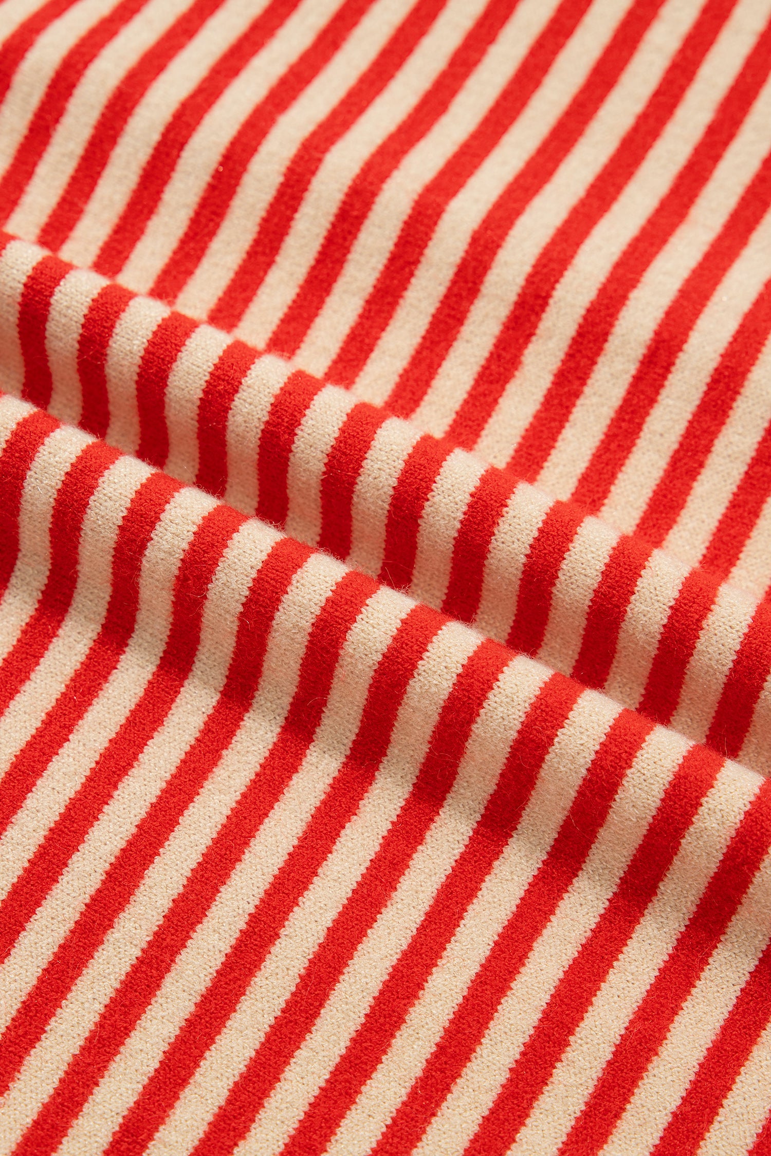 Stripe Button Collar Long Sleeve Knit Cardigan