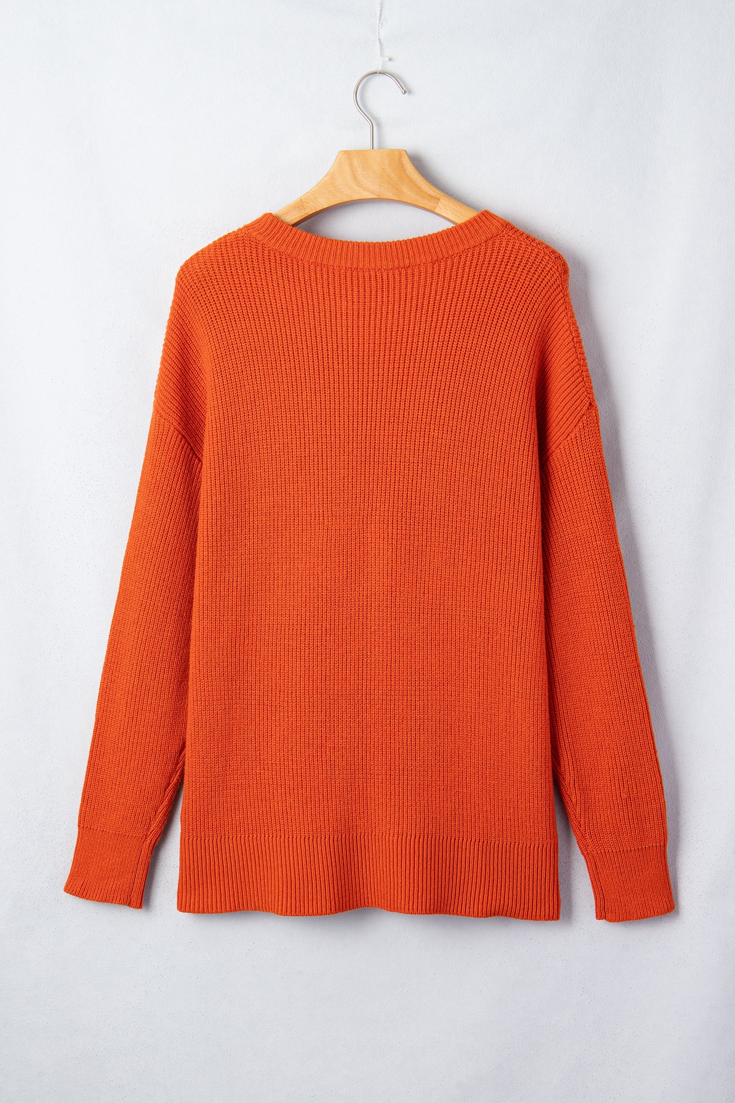 Halloween Drop Shoulder Long Sleeve Round Neck Sweater