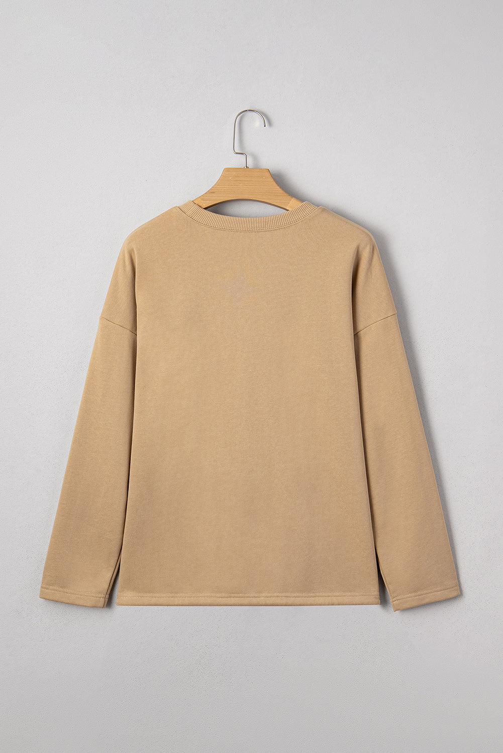 88 Drawstring Hem Long Sleeve Top