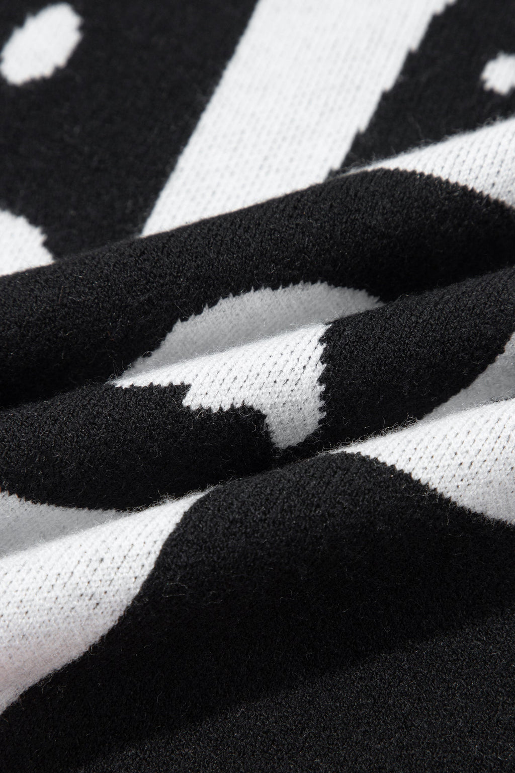 Halloween Ghost Checker Short Sleeve Knit Top