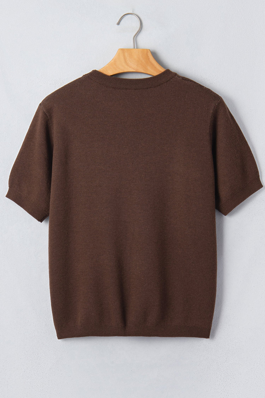 Western Geometric Short Sleeve Sweater Knit Top