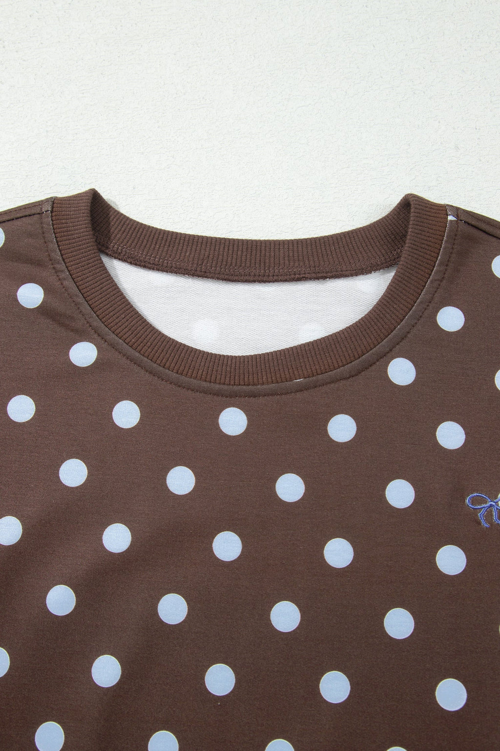 Polka Dot Long Sleeve Pullover & Bow Skort Set