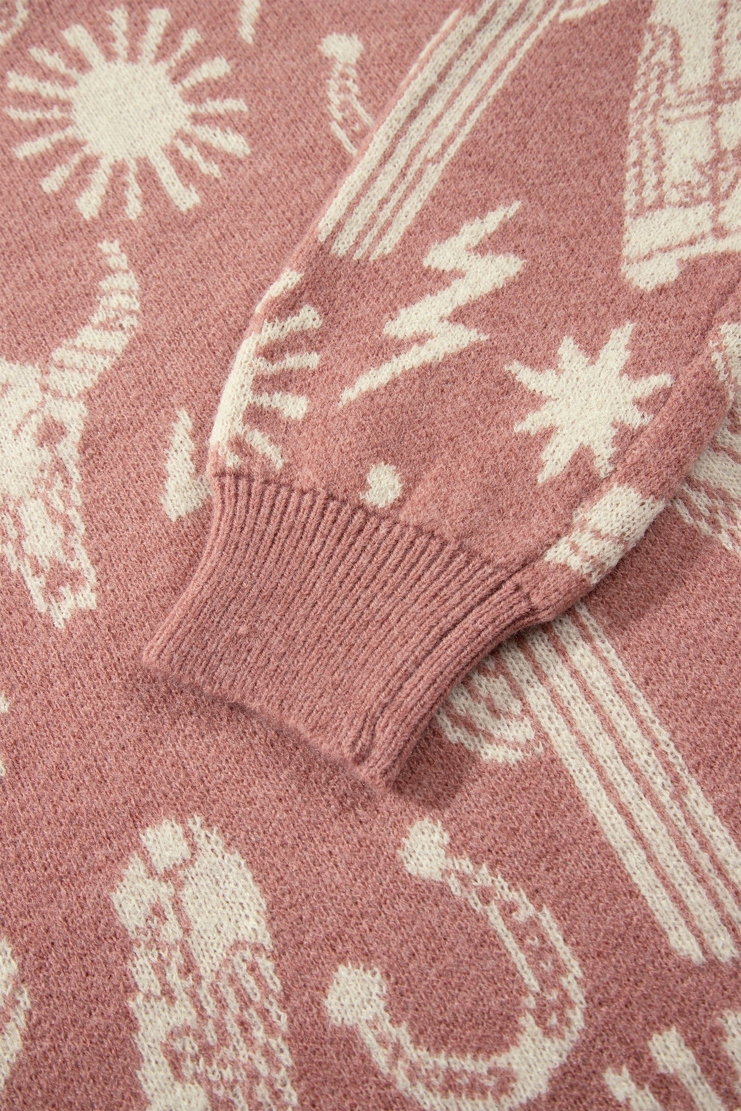 Western Drop Shoulder Long Sleeve Sweater