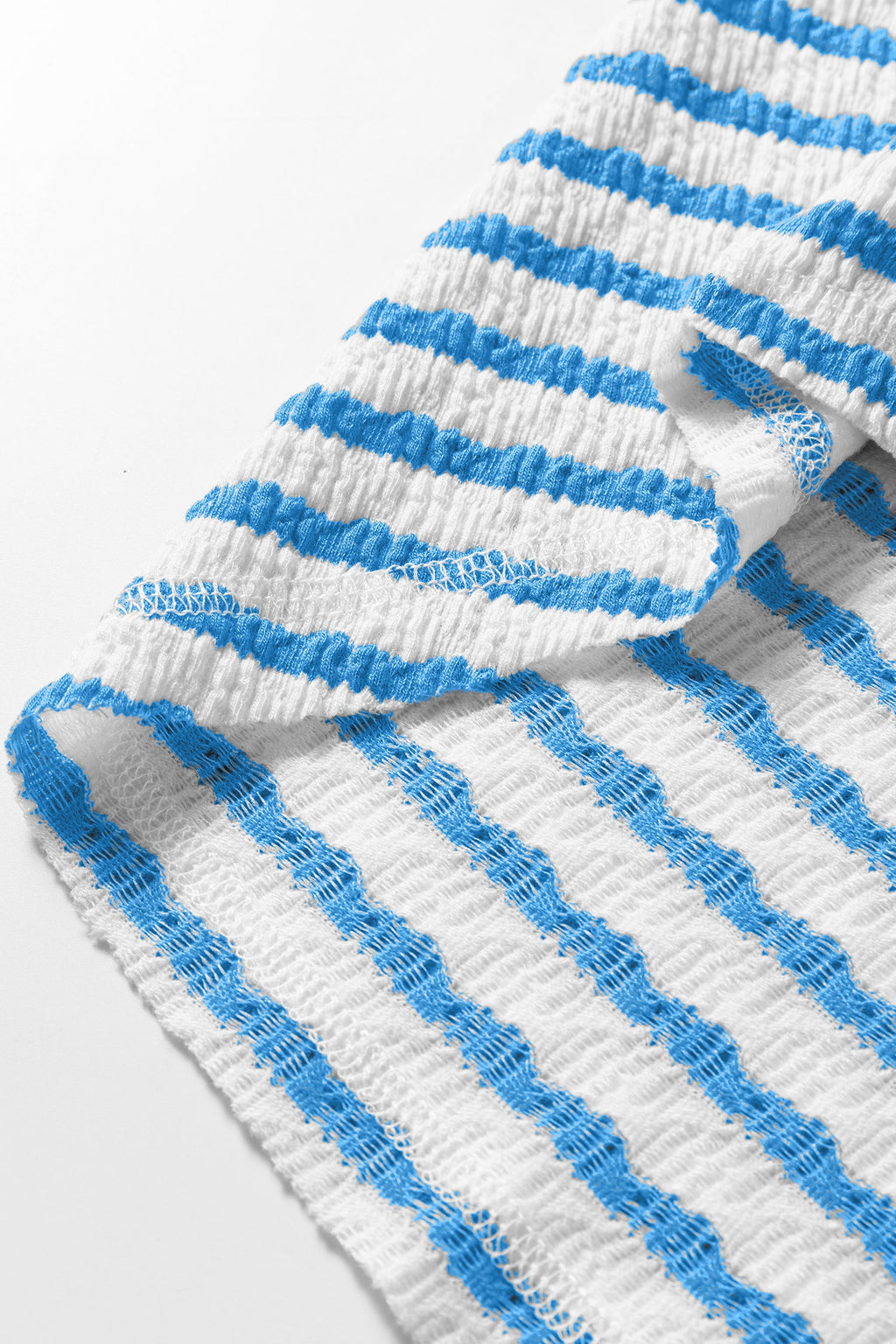 Stripe Textured Patchwork Short Sleeve T-Shirt
