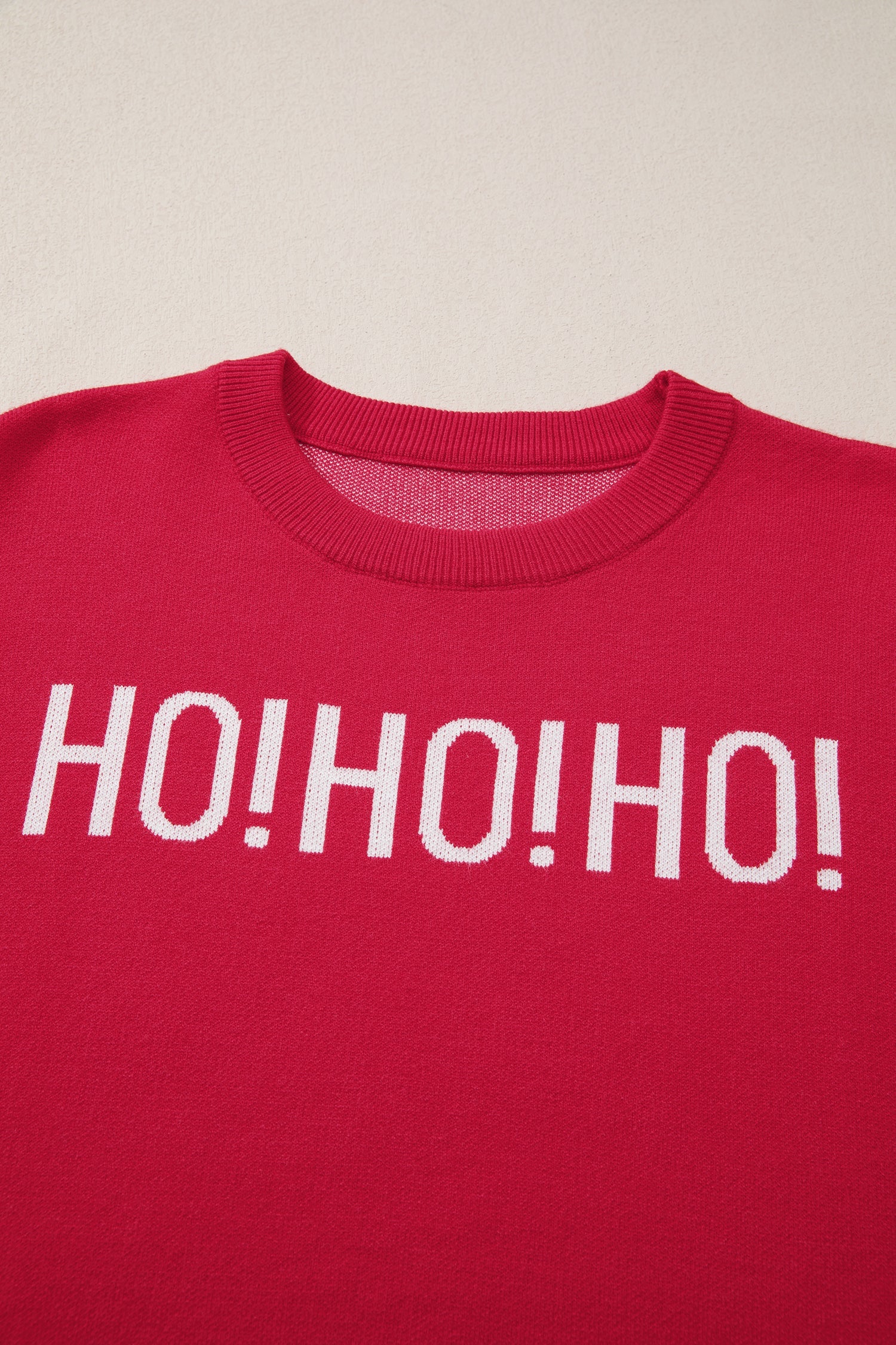 Ho Ho Ho Merry Christmas Drop Shoulder Sweater