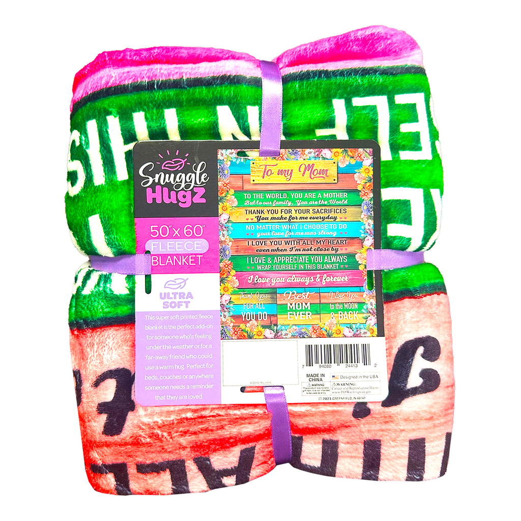 Jumbo Plush Fleece Blanket 50 x 60 Family Assortment