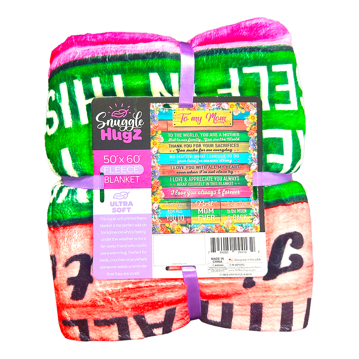 Jumbo Plush Fleece Blanket 50 x 60 Family Assortment