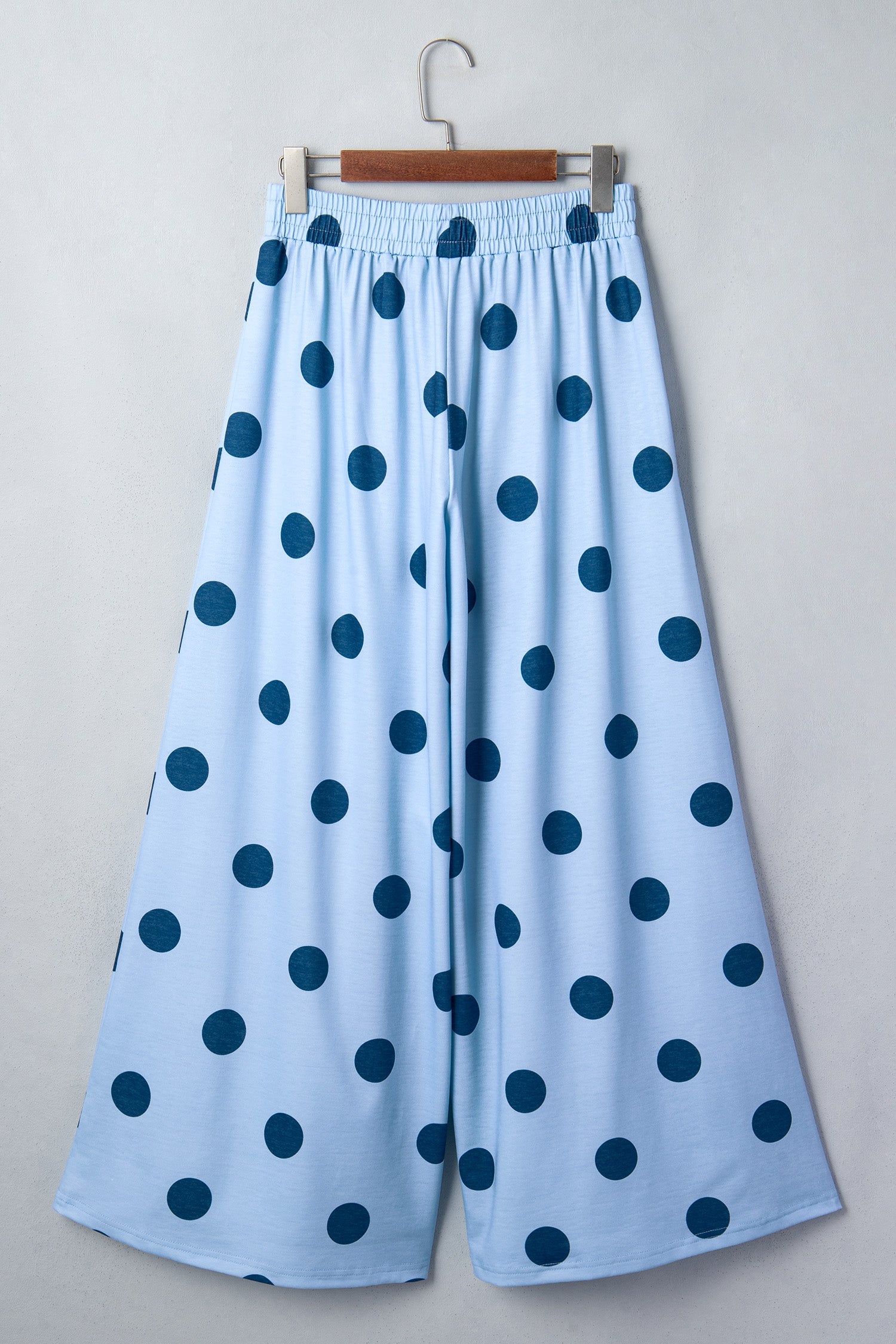 Polka Dot Wide Leg Elastic Waist Pants