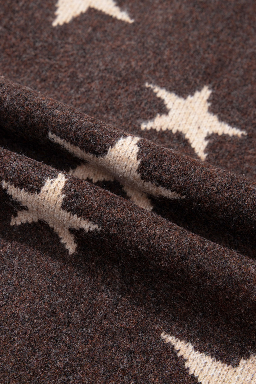 Star Stripe Trim Long Sleeve Open Front Cardigan