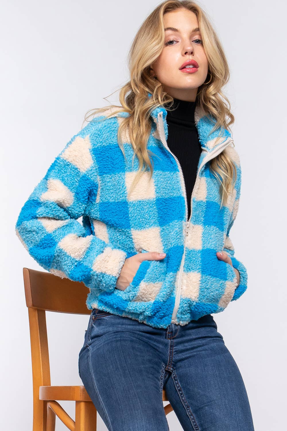 ',,,._ Faux fur Jacket: CAMEL-173616 / S